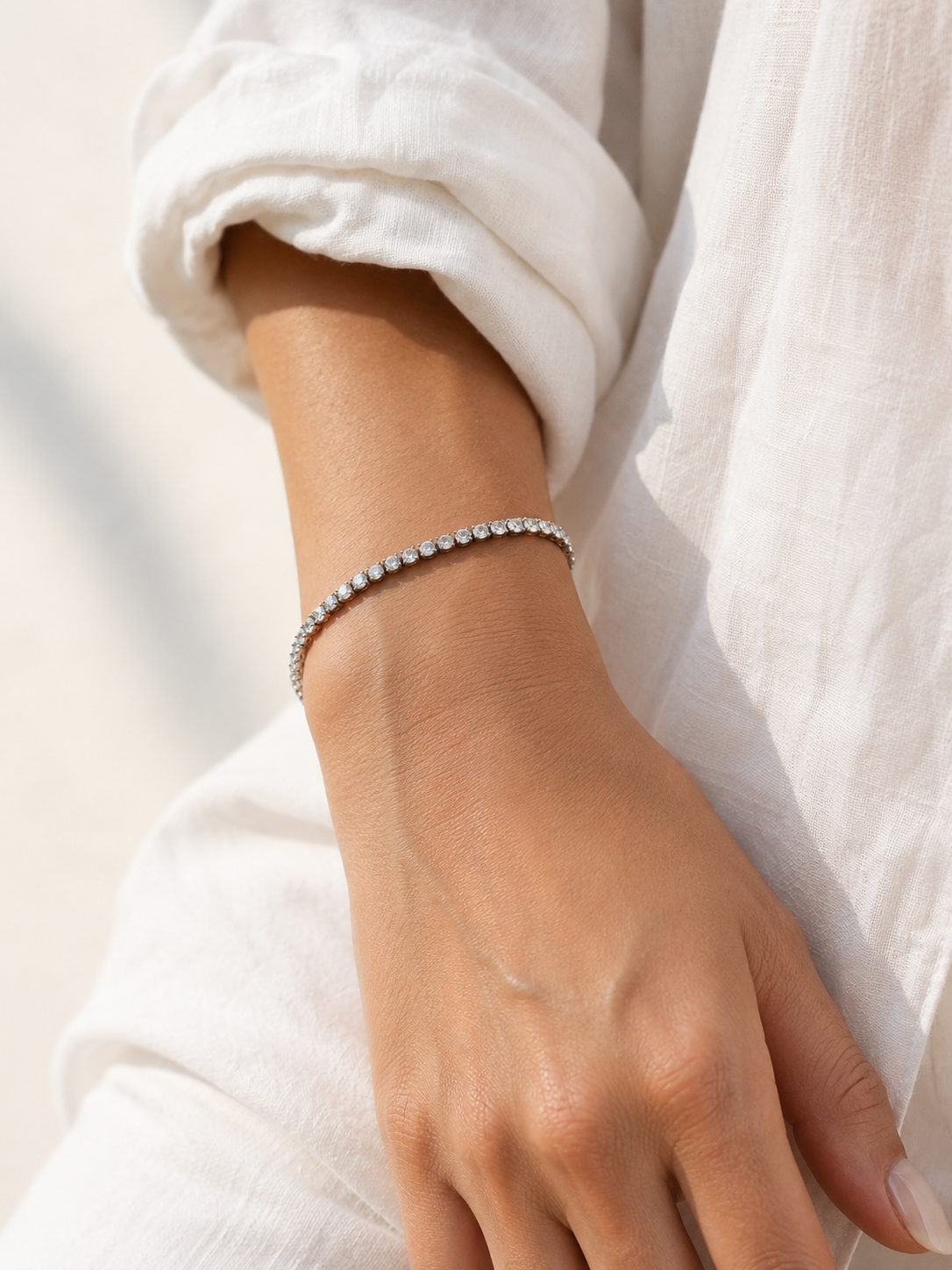 Splendida Tennisarmband Silberfarben